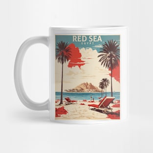 Red Sea Beaches Egypt Vintage Poster Tourism Mug